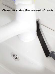 3 Washing Machine Drum Cleaners, Sink Cleaners, Cleaning Tools With Hard Cleaning Brushes And Handles, Window Gutter Cleaners, Kitchen, Bathroom, And Household Multifunctional Long Seam Brushes
