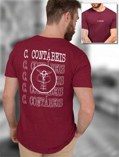 Camiseta Ciências Contábeis Camisa Masculina Contador Contabilidade Manga Curta Gola Redonda 100% Algodão Varias Cores Pronta Entrega