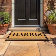 1pc Custom Text Doormat,New Home Gift,Personalized Custom Doormat,Imitation Cashmere Material,Personalized Gift,Welcome Door Mat,Established Date Custom Door Mat With Family Name,Gift For Couples,Wedding Gift