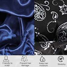 Awegeo 男士头巾，男女通用佩斯利印花双层头巾，采用独特的编织设计，多功能头巾，适合休闲和户外活动 - 彩色 - 查看 3