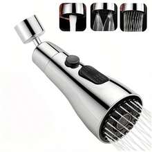 3-Mode Kitchen Faucet Head, 360° Swivel High-Pressure Sprayer Nozzle, Kitchen Sink Faucet Replacement - Multicolor - View 7