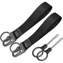 Universal Wrist Key Lanyard| Hands-Free Anti-Loss Strap, Adjustable & Unisex For Sports, Work & Outdoors - 2 件裝 黑色 - 查看 1