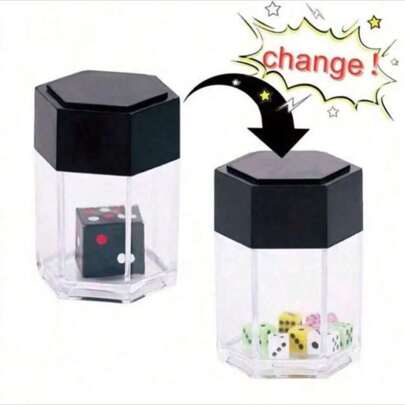 一套 - 魔术骰子 - 魔术道具，大小不一 - 舞台魔术玩具 - 魔术玩具 - 生日礼物 - 圣诞礼物 - 小礼物 - 玩具 - 骰子颜色随机 - 圣诞节