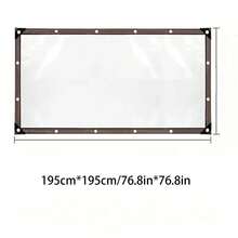 1pc Heavy-Duty Clear Plastic Tarp - Plastic Cover For Patio, Greenhouse, Garden, Porch - All-Season Rain, Dust, Wind, And Snow Protection - Stylish Protective Canopy| Plastic Material - Transparent - View 15