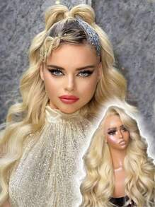 13x6 HD Lace Frontal Human Hair Wig Blonde Hair 200 Density, 613 Lace Front Wigs Human Hair, Pre Plucked Bleached Knots With Baby Hair Natural Hairline Body Wave 613 Lace Front Wig Human Hair