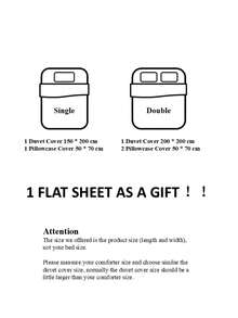 Duvet Set | Flat Sheet Included As A Gift | Single Size 150*200 Cm (1 Duvet Cover – 1 Pc + 1 Pillowcase – 1 Pc) Or Double Size 200*200 Cm (1 Duvet Cover – 1 Pc + 2 Pillowcases – 2 Pcs) | Soft & Breathable For All Seasons - Yellow - View 6