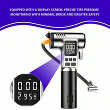 Multipurpose Air Pump Built-In Powerful Motor With 5 Inflation Modes 3 Lighting Modes Window Breaker Seat Belt Cutter The Best Gift For Men - Black - View 6