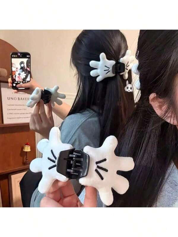 Disney 1pc Mickey Mouse Holiday Photo Prop, Party Decoration Hair Clip - Cute Mini Hand Grab Headband, Cartoon Doll Shaped 3D Hair Clip, Mickey Themed Creative Hair Accessory, Bathroom Hair Clip, Can Be Used As Holiday Photo Prop
