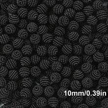 10/12mm 黑色山茱萸球珠，壓克力隔珠－適用於珠寶製作、手工 DIY 串珠與藝術手工配件 - 黑色 - 查看 10