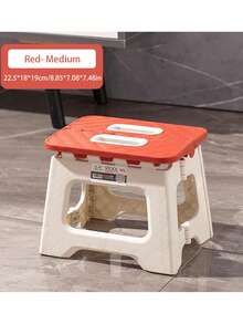 1pc Thick Plastic Foldable Stool, Portable Mini Outdoor Adult Chair, Fishing Bench With Handle - Multicolor - View 15