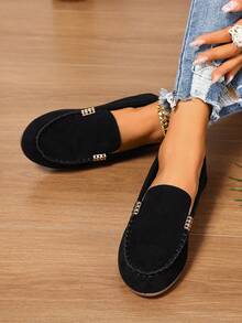 2025 New Arrival Women's Korean Style Loafers, Slip-On Breathable Casual Personalized Shoes