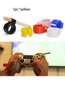 1 buc inel suport țigară aleatoriu colorat, protector de deget creativ, inel suport țigară din silicon, pentru accesorii de fumat obișnuite - inel de țigară - Vizualizare 20