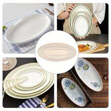 7件套椭圆形陶瓷工具套装，木质同心几何图案轨道套件，适用于DIY陶瓷切割和印刷空白模具粘土板 - 杏色 - 查看 6