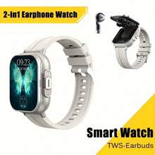 [2-in-1 D8pro Smartwatch] - Eingebaute Kopfhörer mit kabellosen Kopfhörern - Kabelloses Telefonieren, 2,01 Zoll hochauflösender Touchscreen, Musik- und Fotosteuerung, Sportdesign, USB-Aufladung, Lithium-Polymer-Akku, Aluminiumgehäuse, Silikonarmband - perfektes Geschenk zum Geburtstag