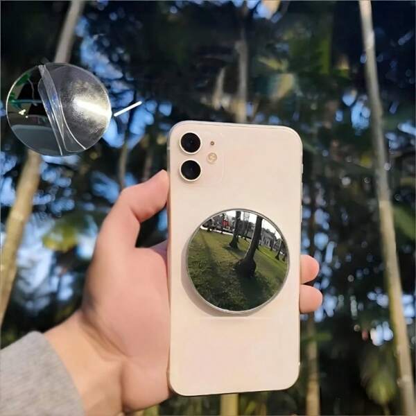 Hepail Mobile Phone Magnetic Selfie Mirror, Magsaef, Rear Magnetic HD Photo Auxiliary Camera, Convex Mirror Compatible With IPhone, Android Phone, Gift For Birthday, Family, Friends Phone Ring Holder Phone Grip Phone Holder