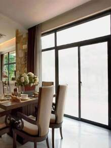 1 Roll Glass Privacy Window Film, Static Cling Frosted Decorative Window Sticker, UV Blocking Anti-Peeping Opaque Window Decal, Suitable For Indoor Home, Office, Kitchen, Bathroom To Protect Privacy