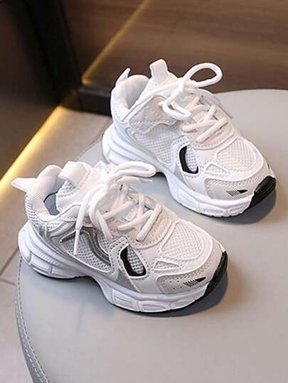 1 par de zapatos deportivos populares para niños, nuevos zapatos casuales con suela blanda, transpirables y antideslizantes para otoño/invierno para niños y niñas, zapatillas deportivas