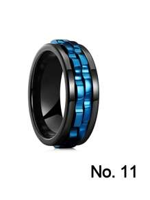 1 szt. Obrotowy pierścień zębaty ze stali tytanowej, pierścień na palec z motywem koła zębatego łagodzącego stres i przeciwlękowego