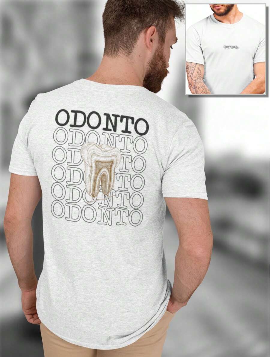 Camiseta Odonto Camisa Masculina Odontologia Manga Curta Gola Redonda 100% Algodão Varias Cores Pronta Entrega