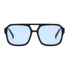 1 件双桥飞行员风格时尚眼镜，方形镜框，适合男女驾驶、旅行、街头摄影、海滩、派对配饰飞行员形状墨镜 - 黑色 - 查看 4