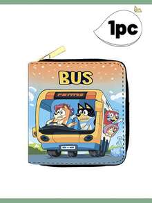 Bluey 卡通钱包 便携小钱包 短款拉链包 零钱包 证件包