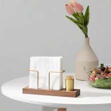 1pc/2pcs/4pcs Solid Wood Creative Vertical Tissue Holder, Napkin Holder For Kitchen Dining Table,Cafe Hotel Restaurant Desktop Napkin Holder, Simple Table Tissue Holder With Wood Base For Paper Napkins, Modern Dispenser For Home Decor