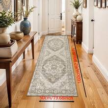 1 pieza Alfombra de silicona antideslizante con estampado floral del sudeste asiático, alfombra, tapete, impresión 3D rectangular, adecuado para sala de estar, dormitorio, pasillo, baño, lavandería - Alfombra de poliéster para decoración del hogar interior y exterior