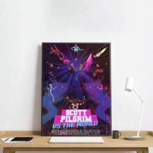 1pc/3PCS Wall Arts Posters Optional Frame Wall Decor,Room Decor Vintage Pop Retro Movie Scott Pilgrim VS The World Poster High Definition Art Waterproof Home Living Room Bedroom Bar Aesthetics Decoration