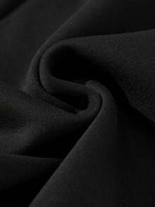 Customized Girls' Hooded Sweatshirt With Personalized Design On Back - Logo/Class Uniform/Graduation Season/Photo/Anniversary/Birthday/Drawing/Friend's Photo/Pet/Family/School Logo/Dance Team Logo/Customize Your Hoodie - Black - View 6