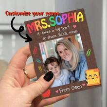 定制教师姓名冰箱贴，个性化照片磁铁，年终礼物，返校礼物，教师答谢礼物，教师礼物