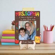 定制教师姓名冰箱贴，个性化照片磁铁，年终礼物，返校礼物，教师答谢礼物，教师礼物