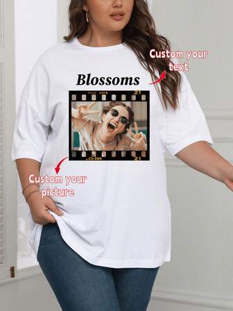 เสื้อยืดหลวมสำหรับผู้หญิงไซส์พิเศษที่กำหนดเอง, อัปโหลดรูปภาพครอบครัว/เพื่อน/สัตว์เลี้ยง/เซลฟี่ของคุณ, กราฟิกที่กำหนดเอง, กำหนดข้อความ/คำอวยพรวันเกิด/คำคม, เสื้อยืดกีฬาคอกลมหลวมไซส์พิเศษ, เสื้อยืดกราฟิกที่กำหนดเอง, เสื้อผ้าผู้หญิงไซส์พิเศษ, ของขวัญวันครบรอบ, ของขวัญวันเกิด, ของขวัญเพื่อนสนิท