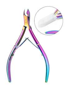 8/6/5/4/3/2/1 件套不锈钢修甲套装，包含指甲钳、指甲剪、指甲护理工具、角质去除器、指甲推，适用于修甲和足疗 - 彩色 - 查看 6