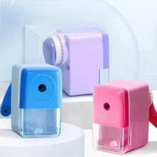 1 Piece Of Multi-Color Automatic Electric Pencil Sharpener, Rolling Pencil Sharpener, Student Boy Girl Teen Pencil Sharpener, Adult Office Pencil, Fully Automatic Pencil Sharpener, Turning Pencil Sharpener, Back To School Learning Supplies