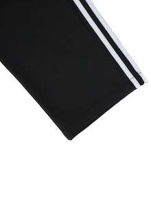 1pc Men's Loose Fit Casual Sweatpants, Suitable For Daily Commute, Sports Training, Running, Outdoor Hiking, Fitness, Jogging, Workout, Versatile Straight Leg Striped Pants , Fall