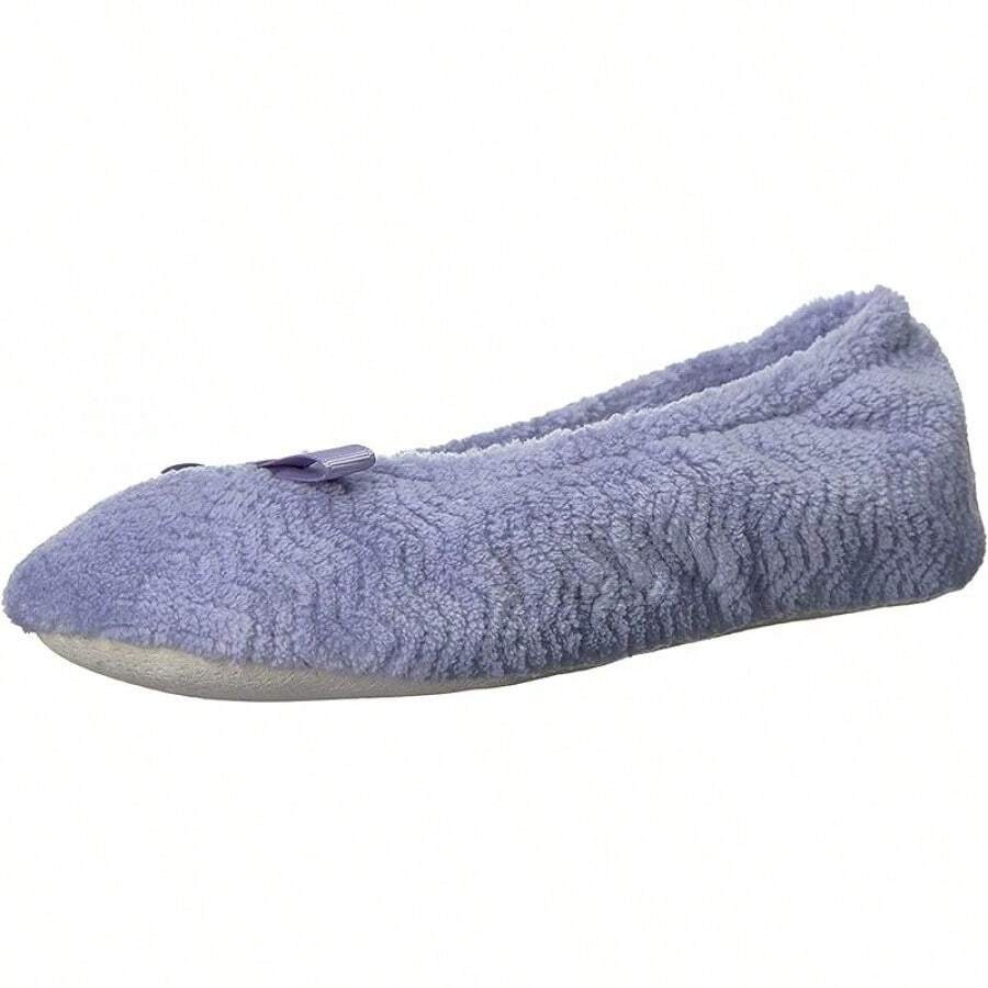 Isotoner Women's Diamond Microterry Ballerina Slippers2025 - 長春花色人字紋 - 查看 1
