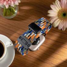 Elegant Braided Nylon Watch Band With Magnetic Buckle For Apple Watch Series 10 46mm 42mm 9 8 7 45mm 41mm Se 6 5 4 44mm 40mm Band 3 42mm 38mm Strap - S10-42 41 40 38mm - View 11