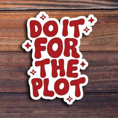 7,6 cm grote "Do It For The Plot"-sticker. Perfect om creativiteit te inspireren op je werkplek, op planners of tijdens schrijfsessies! Gebruik hem thuis, in cafés, tijdens workshops of tijdens het brainstormen met vrienden. Ideaal voor schrijvers, studenten en iedereen die van verhalen vertellen houdt. Categorieën: Motiverende stickers, Literaire kunst, Lifestyle Designs,