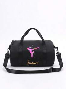 Ekskluzywna, spersonalizowana torba łączona. Czarny zestaw toreb sportowych zawiera dużą torebkę i małą torbę na ramię, ozdobioną kolorowymi wzorami jogi. Sportowy i modny, odpowiedni na różne okazje, takie jak fitness, podróże. Wielofunkcyjny, ozdobny, z literą, stylowy, nowoczesny, kolorowy, uroczy, uroczy, swobodny, spersonalizowany, unikatowy, spersonalizowany. Idealny prezent dla niego i idealny prezent dla niej.