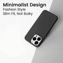 黑色液态硅胶手机壳 - 防黄变、柔软保护壳、防水、防震、防摔、防刮擦，适用于[设备型号] - 黑色 - 查看 3