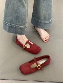 Women Flats - Red - View 7