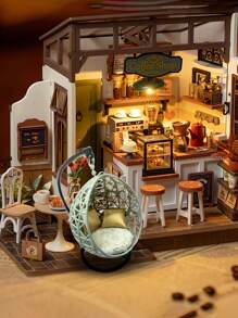 1 件迷你吊床椅模型，1:30 比例 DIY 娃娃屋配件，ABS 树脂家具，用于建造沙箱和微型房间装饰，非电动，无羽毛，适合元旦、情人节和一般庆祝活动 - 非常适合万圣节礼物、圣诞节礼物 - 彩色 - 查看 5