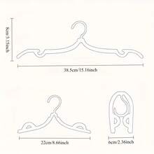 10pcs Portable Folding Clothes Hangers With Non-Slip Handles - Durable Plastic, Suitable For Travel And Home Use - Random Color - View 4