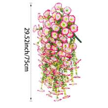 NKEN 4 PCS 75cm Artificial Hanging Morning Glory Set (Multi-Color: Purple/Pink/Blue/White) - Uv Resistant Realistic FauxFlowers With Eucalyptus Leaves For Weddings, Home, Office, Garden & Party Decor