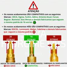Kit 9 Acabamento Registro Pressão Quadrado ABS Preto Padrão Deca - Preto - Visão 2