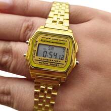 Women's Retro Mini Vintage Digital Watch - Dorado - Ver 2