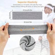 1pc Sports Solid Color Headband, Fitness Elastic Sweatband, Yoga Stretchy Non-Slip Headwrap, Suitable For Daily Wear Hair Accessories Fashion Head Wrap, School Stuff, College, Headbands