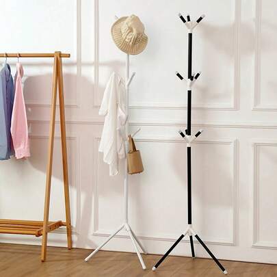 1PC Clothes Hanging Rack Floor Simple Bedroom Clothes And Hat Rack Household Clothes Storage Rack Easy Assembly
