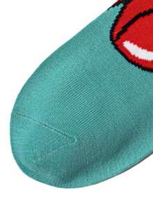 1 双男士卡通人物图案趣味袜子，适合日常休闲穿着，派对和社交活动的完美礼物，秋冬男女必备袜子 - 彩色 - 查看 6