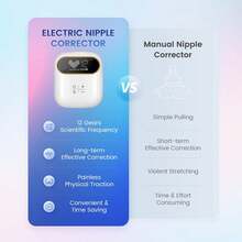 Electric Nipple Corrector For Flat Or Inverted Nipples Rechargeable Nipple Puller With 12 Gears - 白色 - 查看 7